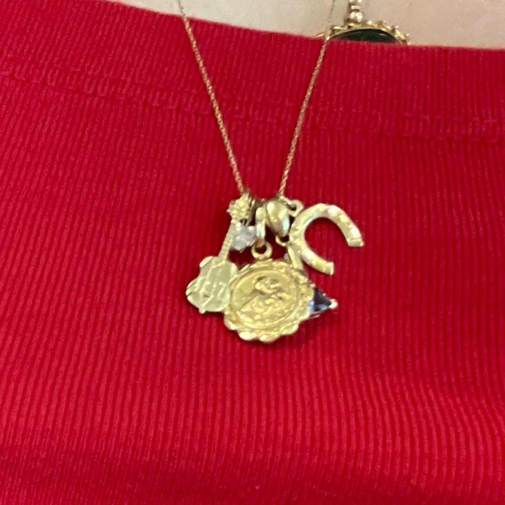 14K Solid Gold Horseshoe Charm